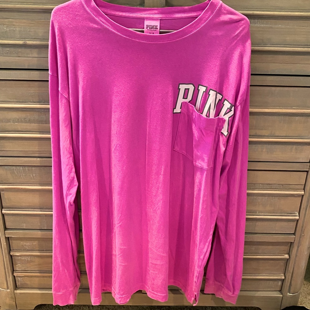 Pink colored PINK by VS long sleeve t-shirt